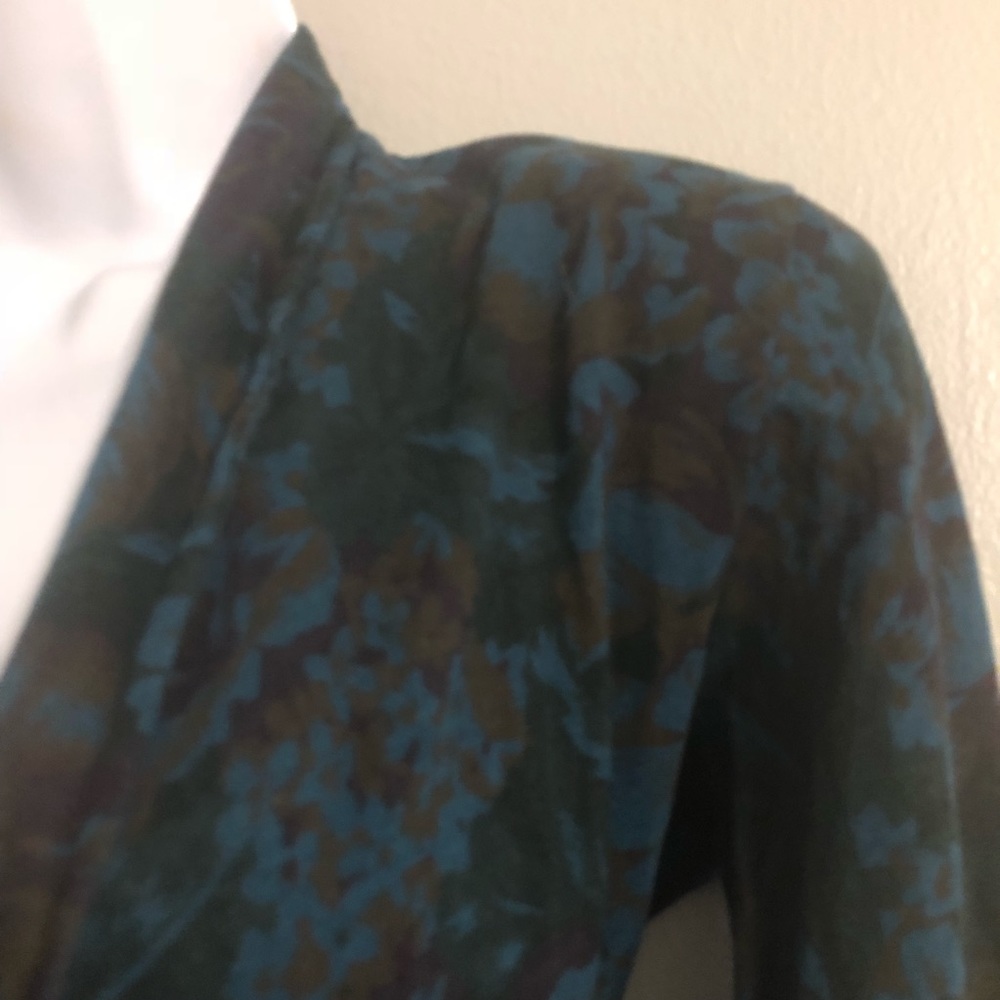 Vintage Floral Cotton Peplum Single Button Blazer - Picture 5 of 8